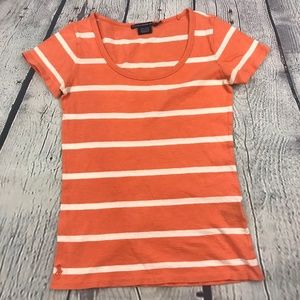 Ralph Lauren Sport Tee Tops Orange Striped Tshirt